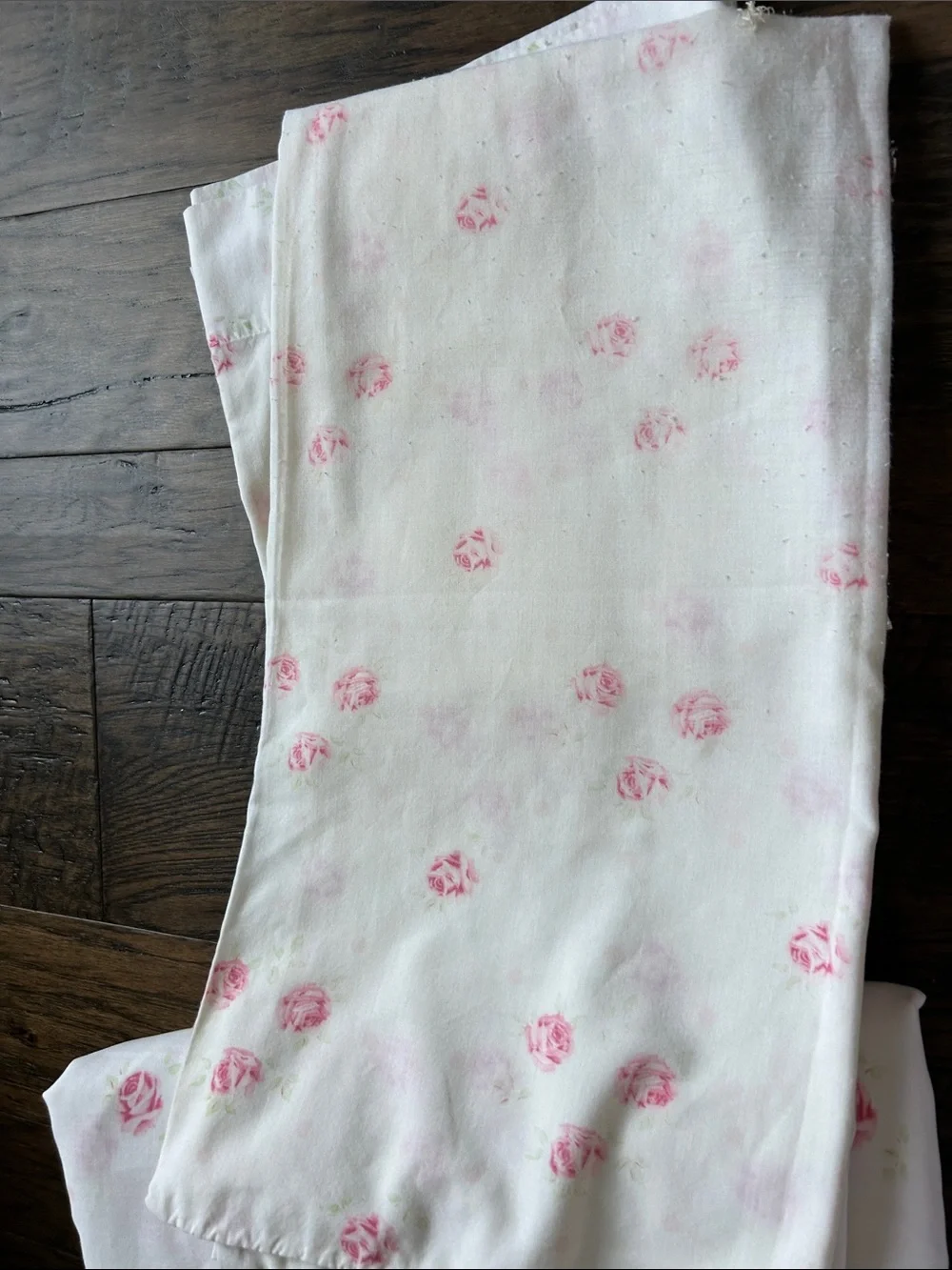 Vintage Pink Rose Print Bed Sheet Set